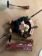 Kerstkrans met 2 kaarsenhouders, Huis en Inrichting, Ophalen, Gebruikt, Kandelaar