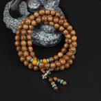 Mala armband van Wengé hout met Dorjé, Verzamelen, Religie, Nieuw, Ophalen of Verzenden, Boeddhisme