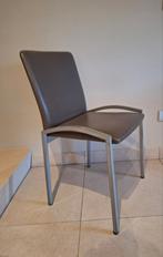 4 keukenstoelen metalen poten,beige afwerking, Huis en Inrichting, Ophalen, Zo goed als nieuw