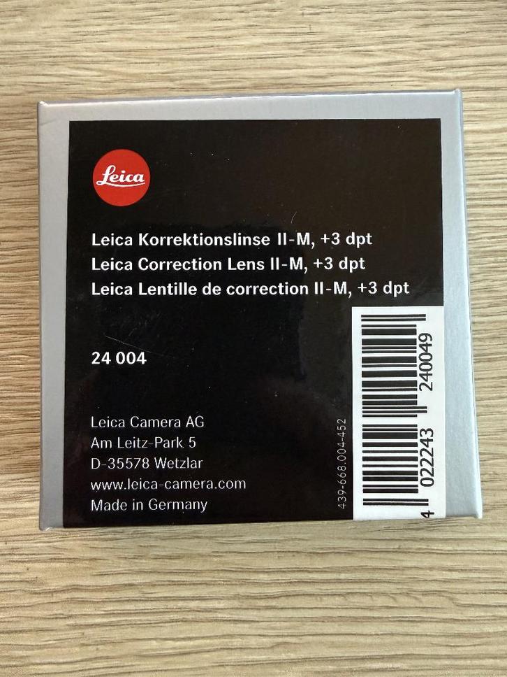 Leica 24004 Correction Lens II + 3.0 dpt, Audio, Tv en Foto, Foto | Lenzen en Objectieven, Nieuw, Accessoires, Ophalen of Verzenden