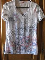 Grijs/wit/roze T-shirt - T38, Kleding | Dames, T-shirts, Overige kleuren, Sans marque, Ophalen of Verzenden, Korte mouw