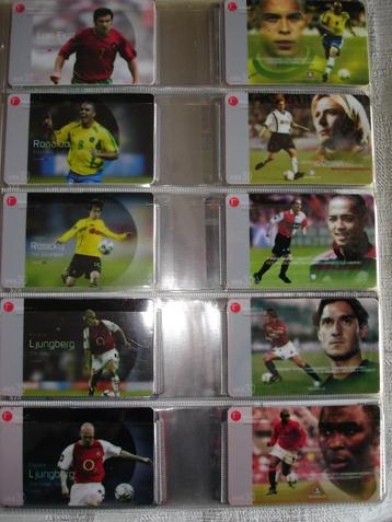 Telefoonkaarten voetbal 170 spelers & spelmomenten beschikbaar voor biedingen