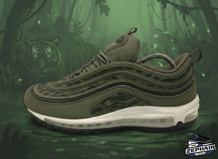 Nike Air Max 97 'Tiger Camo' EU45.5 2018, Kleding | Heren, Schoenen, Gedragen, Sneakers, Overige kleuren, Ophalen of Verzenden