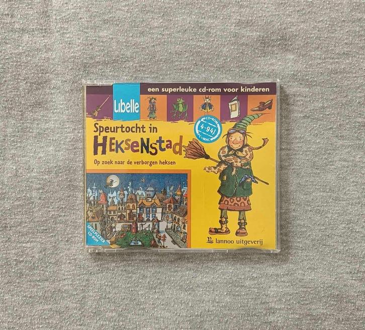 CD-ROM - Speurtocht in heksenstad - Lannoo - €3,50, Games en Spelcomputers, Games | Pc, Gebruikt, Puzzel en Educatief, 1 speler