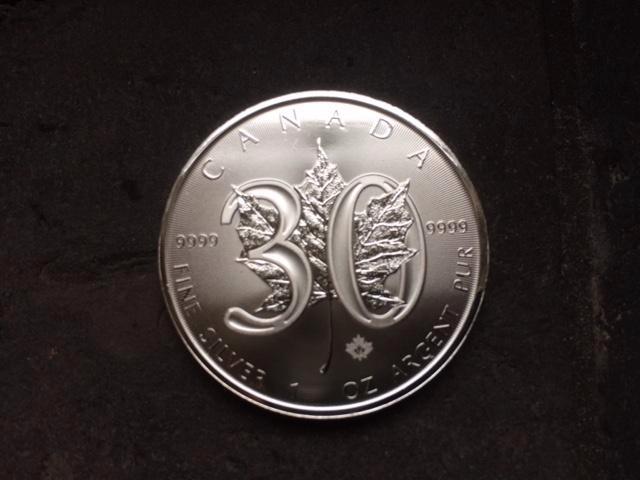 2018 Canada - Maple leaf 30th anniversary - 1 oz silver, Timbres & Monnaies, Métaux nobles & Lingots, Argent, Enlèvement ou Envoi