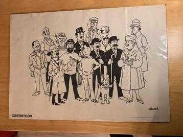 Affiche Tintin - La famille de Tintin (Hergé - Casterman)