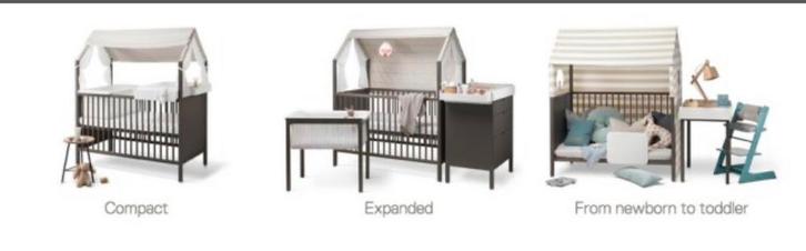 Stokke Home Hazy Grey - complete set, Enfants & Bébés, Chambre d'enfant | Chambres d'enfant complètes, Comme neuf, Enlèvement