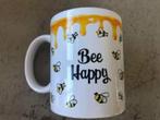 Mug / Mok / Drinkbeker bijen,  Bee Happy, Nieuw, Keramiek, Overige stijlen, Kop(pen) en/of Schotel(s)