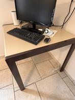 Bureau beige carré, Maison & Meubles, Enlèvement, Comme neuf