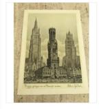 Tekening Brugge getuigen van een roemrijk verleden-Goethals, Antiek en Kunst, Ophalen of Verzenden