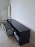 Banc tv noir 180x41x53 cm., Maison & Meubles, Armoires | Armoires à chaussures, Enlèvement