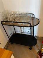 Bar à roulette+ verres, Maison & Meubles, Enlèvement