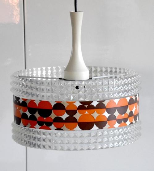 Space age luster, Huis en Inrichting, Lampen | Hanglampen, Zo goed als nieuw, Minder dan 50 cm, Glas, Kunststof, Ophalen