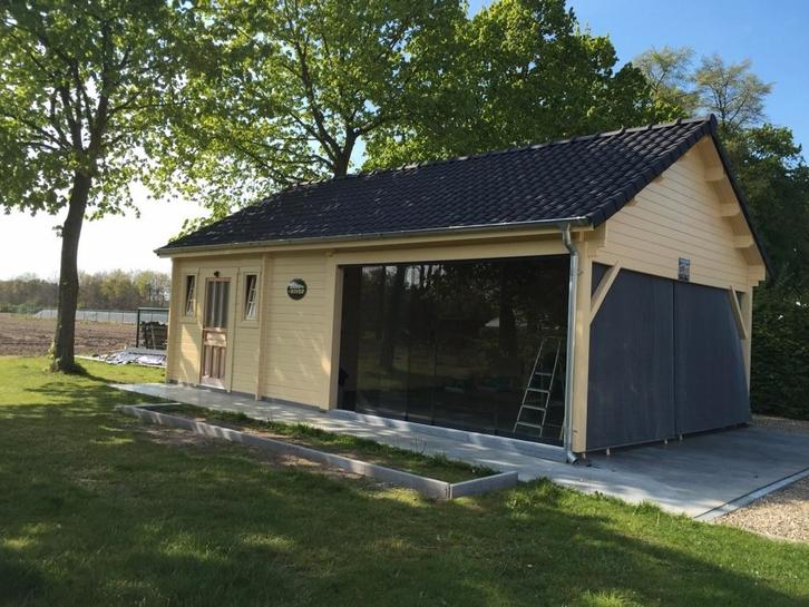 MAATWERK: blokhutten, woonunits, bijgebouwen., Jardin & Terrasse, Abris de jardin, Neuf, Abri de jardin, Bois, 500 cm ou plus