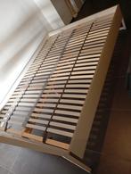Lit 2 personnes, Beige, Tweepersoons, Zo goed als nieuw, 200 cm