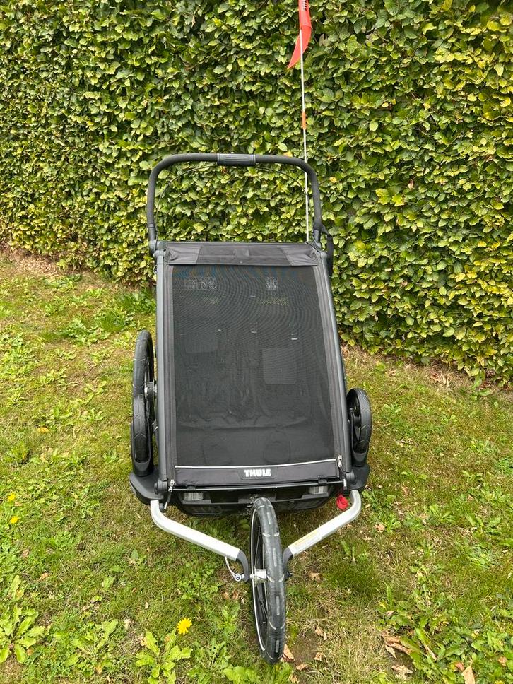 Thule Chariot Sport dubbel, Fietsen en Brommers, Fietsaccessoires | Aanhangwagens en Karren, Zo goed als nieuw, Kinderkar, 20 tot 40 kg
