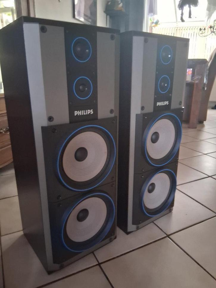 set vintage philips luidsprekers, Audio, Tv en Foto, Luidsprekerboxen, Gebruikt, Philips, Ophalen