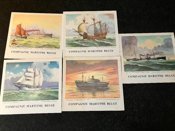 Lot van 5 menukaarten CMB Congo, Verzamelen, Scheepvaart, Verzenden