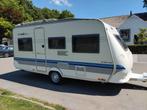 Caravan Hobby 450 NL Kenteken ,voortent, fietsendrager, Caravans en Kamperen, Caravans, Hobby, Treinzit, Particulier, 5 tot 6 meter