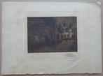 OMER COPPENS / AVONDZICHT BRUGGE / ZW-W ETS / 29x40cm / SIG, Enlèvement ou Envoi