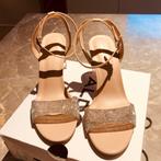 Hoge sandaal met doorzichtige hak, Ophalen, Beige, Nieuw, Schoenen met hoge hakken