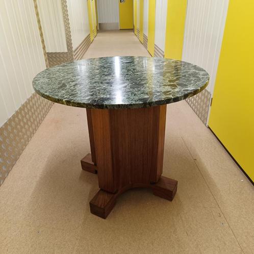 Art Deco salontafel, Huis en Inrichting, Tafels | Salontafels, Gebruikt, 50 tot 75 cm, 50 tot 100 cm, Rond, Overige houtsoorten