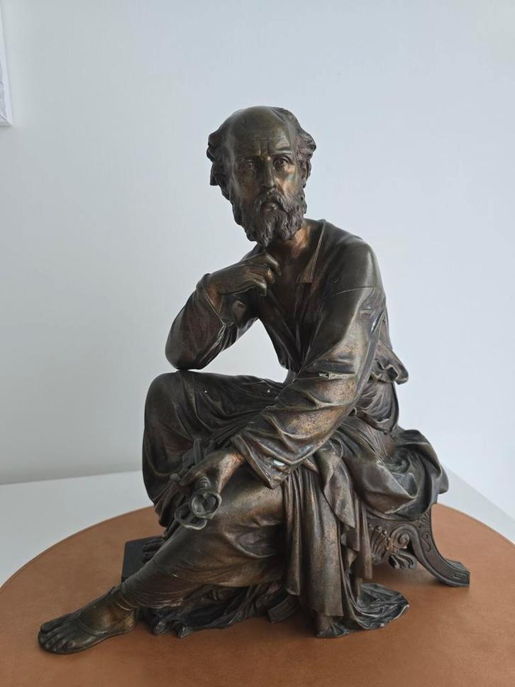 bronzen beeld van Sint Petrus., Antiek en Kunst, Antiek | Brons en Koper, Ophalen of Verzenden