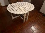 Gelakte houten tafel, Tuin en Terras, Ophalen, Zo goed als nieuw