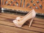 Chaussures à talon haut, beige, taille 40, Enlèvement, Comme neuf, Beige, Chaussures