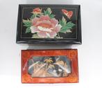 2 boites asiatiques à bijoux modernes 20ème à décor de fleur, Antiquités & Art, Antiquités | Accessoires de maison, Enlèvement ou Envoi