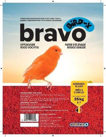 Opfokvoer Bird-X Bravo Rood Super Vochtig 900 Gram