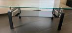 Glazen salontafel, Huis en Inrichting, Tafels | Sidetables, Glas, 100 tot 150 cm, Rechthoekig, 50 tot 75 cm