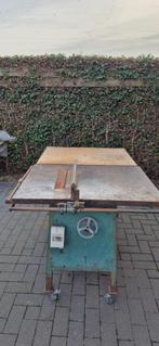 Zaagtafel afkortzaag 380V + 3 zaagbladen 350mm, Ophalen, Gebruikt, Toffelzaag