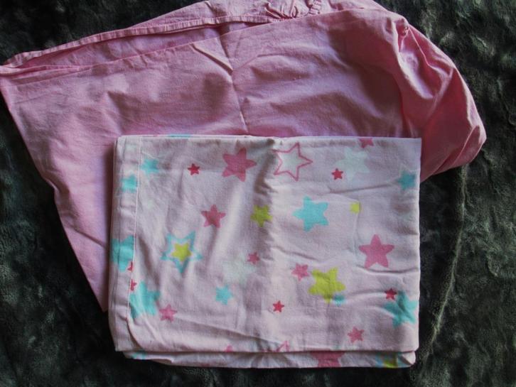 Lakenset - Hoeslaken en Dekbedovertrek voor Babybed Sterren, Kinderen en Baby's, Kinderkamer | Beddengoed, Zo goed als nieuw, Dekbedovertrek