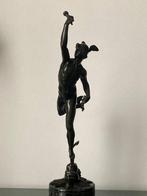 'Mercure' par Jean De Bologne, brons op marmer, 53cm, Antiek en Kunst, Brons, Ophalen