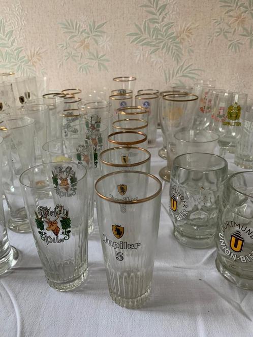 Verschillende bierglazen met merkteken, Verzamelen, Glas en Drinkglazen, Ophalen of Verzenden