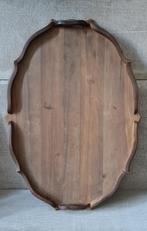XL Colonial accolade dienblad met handvatten Vintage, Ophalen of Verzenden, Gebruikt, Ovaal, Hout