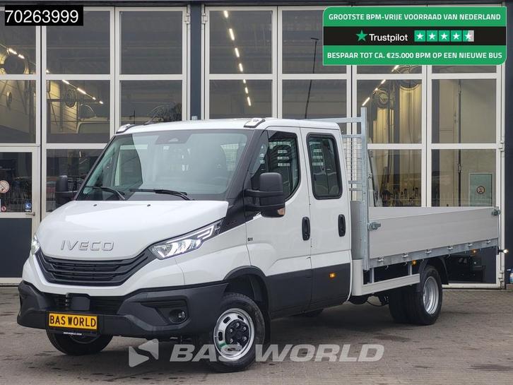 Iveco Daily 35C18 3.0L Open Laadbak 180PK Dubbel Cabine 2025, Auto's, Bestelwagens en Lichte vracht, Bedrijf, Te koop, Achteruitrijcamera