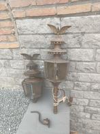 2 prachtige koperen Koetslampen met adelaar, Antiek en Kunst, Curiosa en Brocante, Ophalen