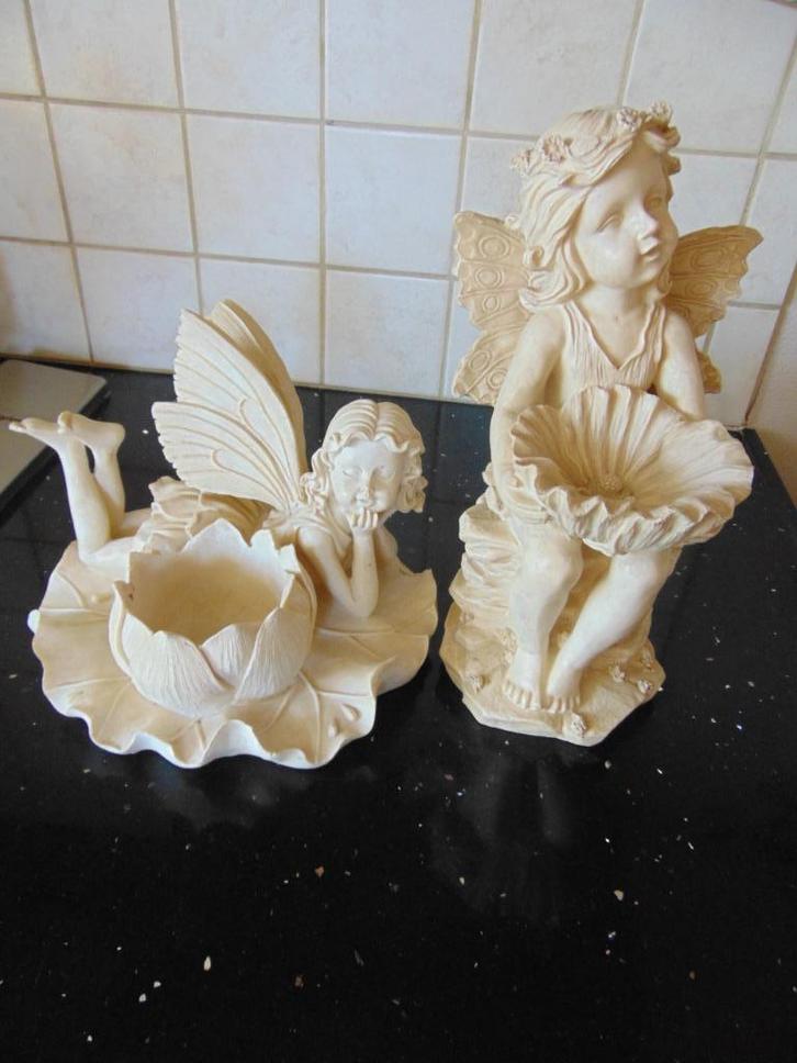 Beelden Elfjes 26 cm, Verzamelen, Beelden en Beeldjes, Gebruikt, Fantasy, Ophalen of Verzenden