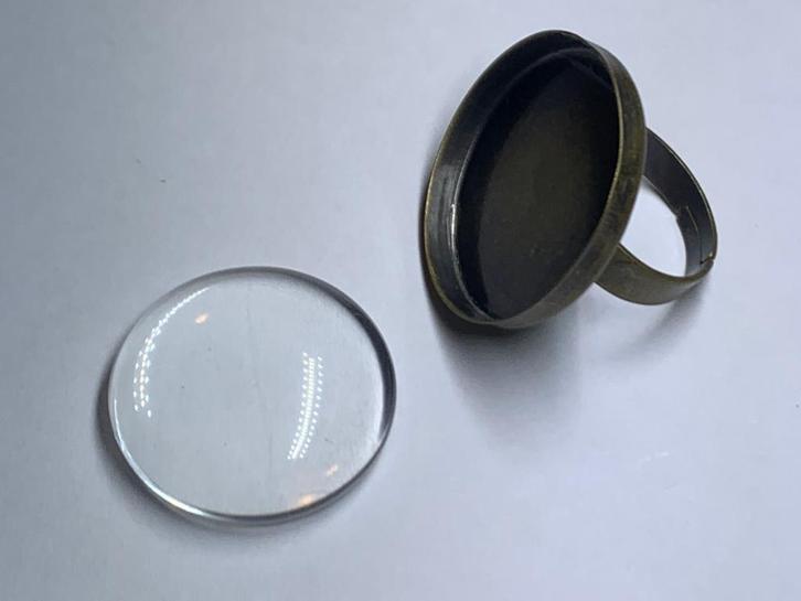 3 sets Cabochon ring met glaasje, Hobby en Vrije tijd, Kralen en Sieraden maken, Nieuw, Overige typen, Ophalen of Verzenden