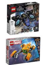 Marvel 2 sets Shuri's Sunbird +Het schip Baby Rocket, Ophalen of Verzenden, Nieuw, Complete set, Lego