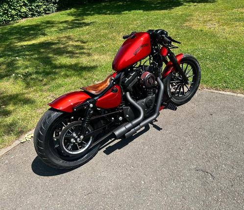 Harley Sportster Iron Bobber 883xl 2013 1200km Candy Orange, Motoren, Motoren | Harley-Davidson, Particulier, Overig, meer dan 35 kW