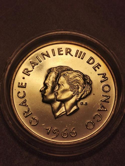 Monaco, 10 Francs 1966.., Postzegels en Munten, Edelmetalen en Baren, Zilver, Ophalen of Verzenden