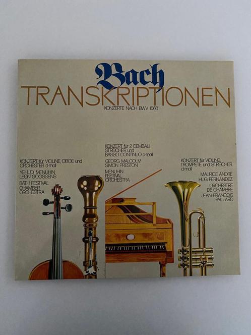 Bach – Transkriptionen (Konzerte Nach BWV 1060), CD & DVD, Vinyles | Classique, Utilisé, Baroque, Orchestre ou Ballet, 12 pouces