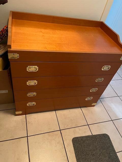 commode met 4 schuiven, Huis en Inrichting, Kasten | Ladekasten, Gebruikt, Minder dan 100 cm, 50 tot 100 cm, 50 tot 75 cm, Overige houtsoorten
