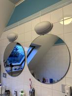 2 ronde badkamer spiegels, Huis en Inrichting, Woonaccessoires | Spiegels, Ophalen, Rond, Zo goed als nieuw, Minder dan 100 cm