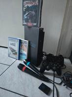 Très belle PS2 rétro avec 2 manettes et 3 jeux, Enlèvement ou Envoi, Noir, Avec 2 manettes, Phat