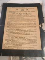 Satirische aankondiging van 1910, Antiek en Kunst, Antiek | Boeken en Manuscripten, Ophalen of Verzenden