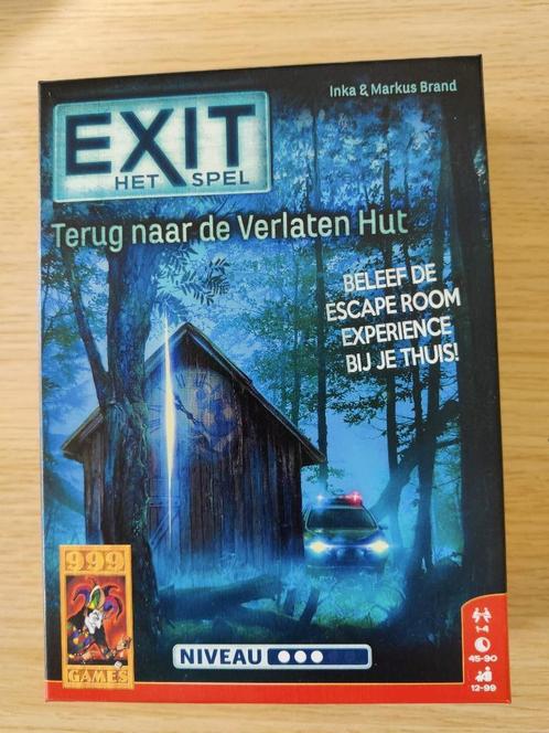 escape room - Terug naar de verlaten hut, Hobby en Vrije tijd, Gezelschapsspellen | Kaartspellen, Zo goed als nieuw, Ophalen of Verzenden